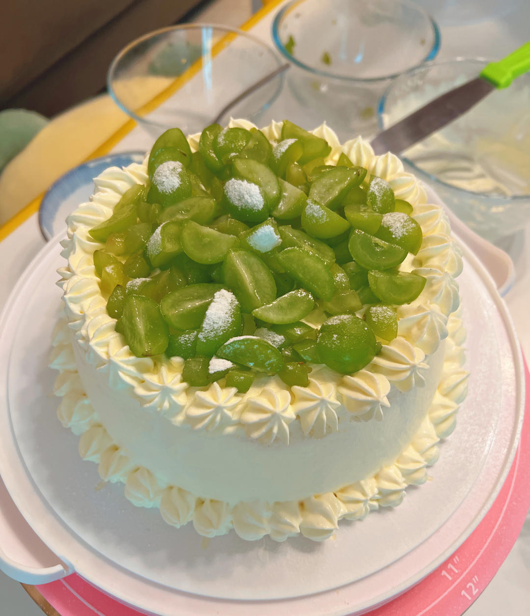 6寸芒果戚风千层蛋糕