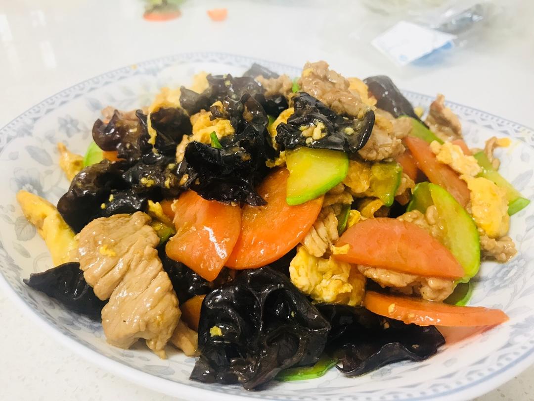 牛--牛liu做的木须肉