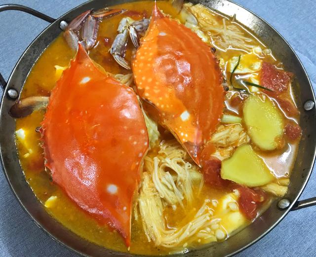 番茄豆腐蟹煲的做法
