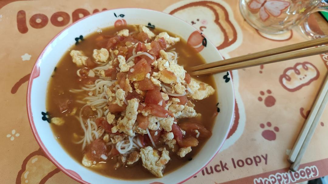 恨不得抱着锅舔的番茄鸡蛋面