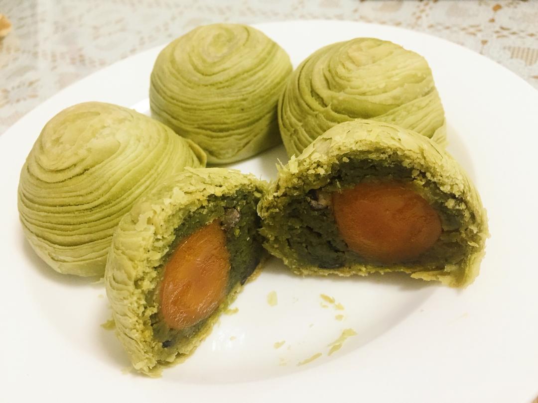 抹茶酥馅 - 抹茶蜜豆薄荷麻薯