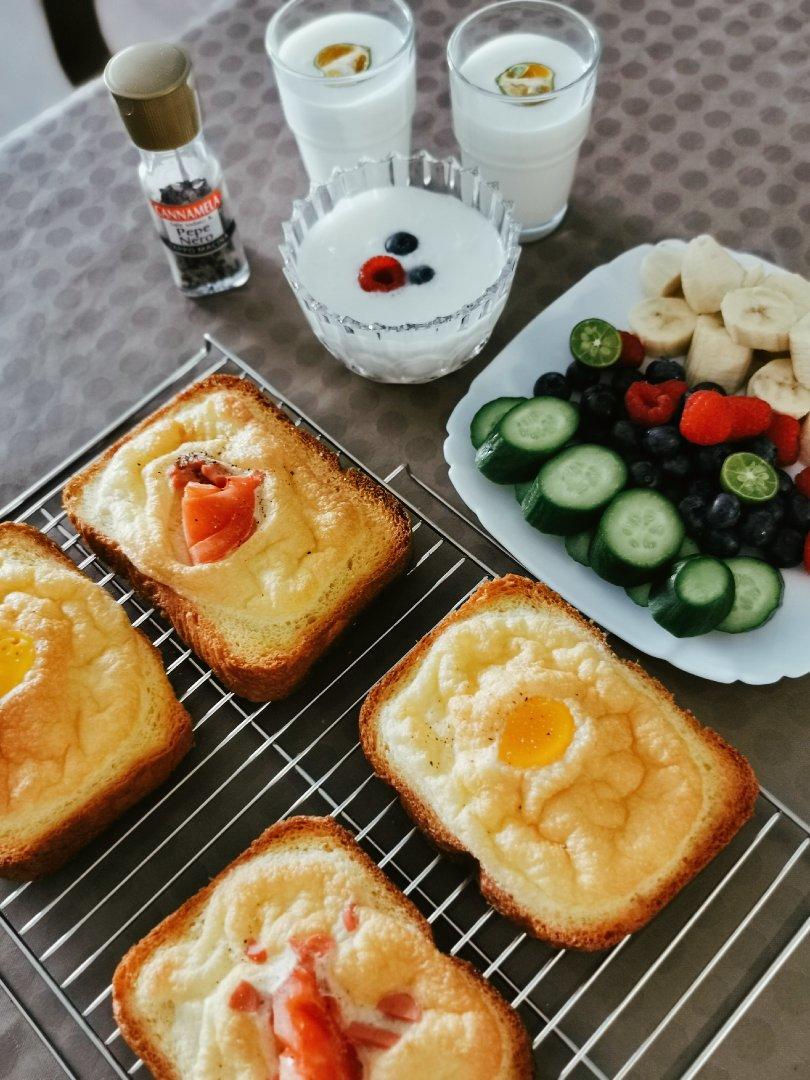 超简单的零失败高颜值早餐——火烧云吐司