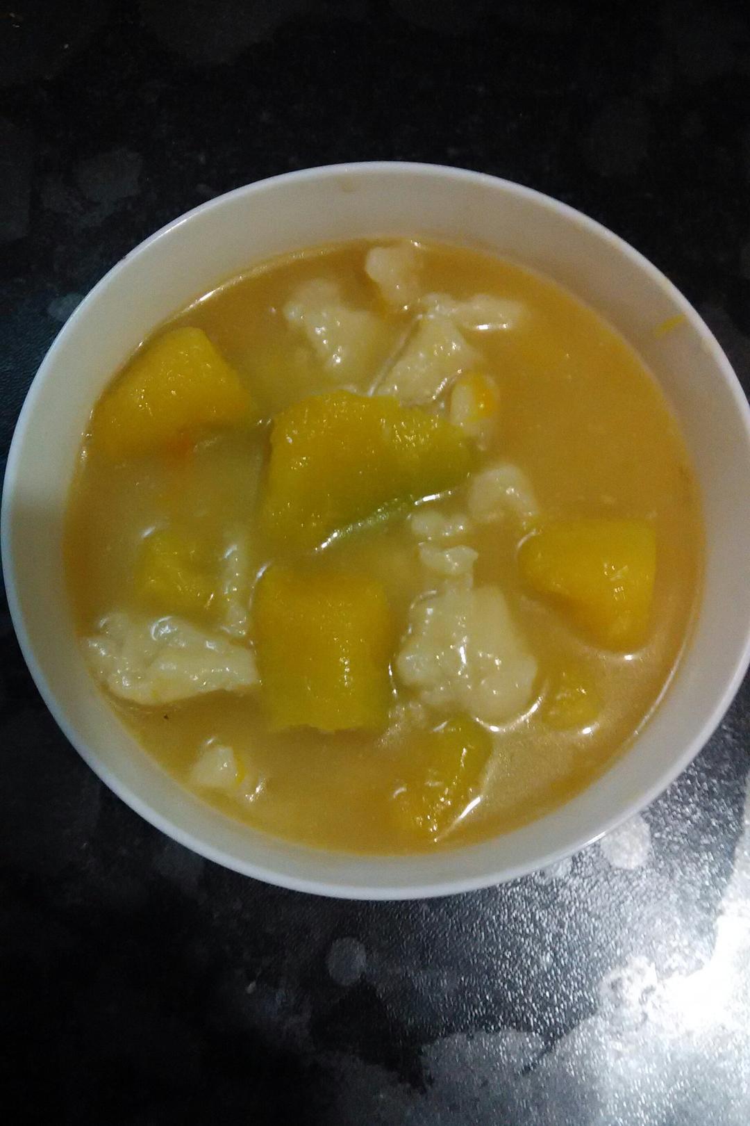 分享作品 晚餐2017年9月22日 #晚餐2017年9月22日#北瓜疙瘩汤