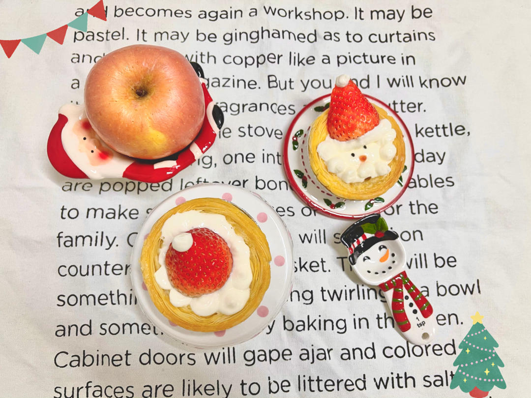 超可爱🔥ins草莓圣诞纸杯蛋糕