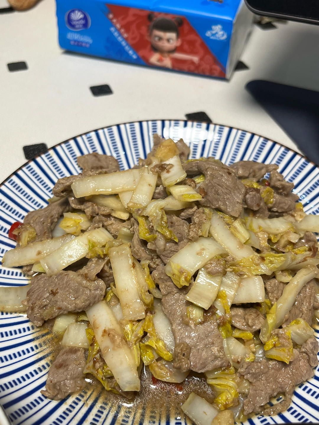 下饭神器又来了，试试这道白菜梗炒牛肉！！