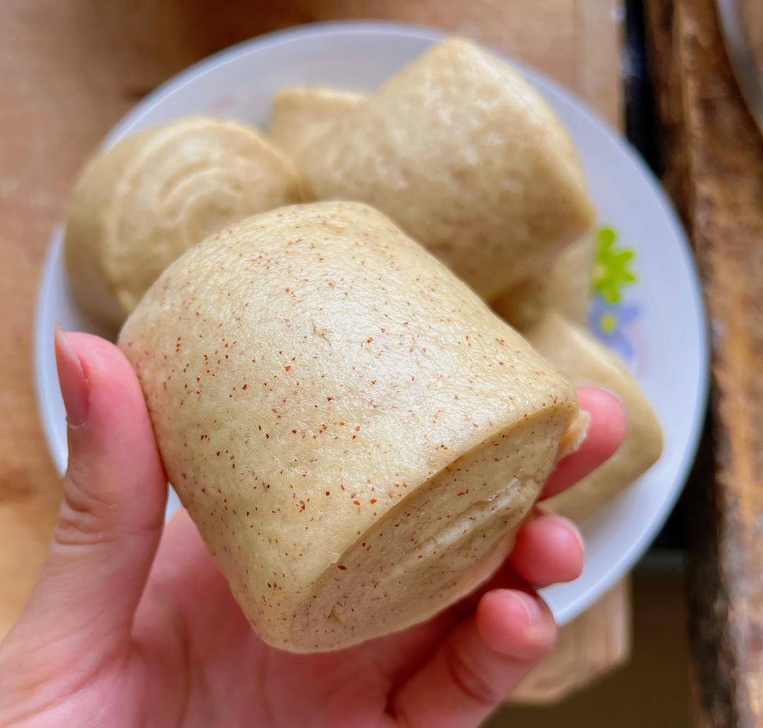 水光肌红枣枣泥馒头～