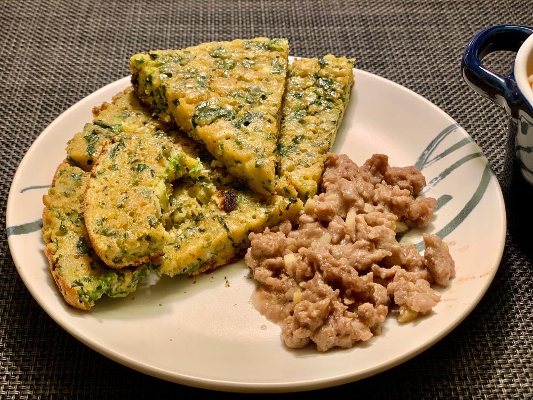 菠菜鸡蛋饼