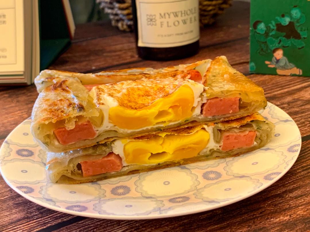 抖音网红早餐 香肠鸡蛋手抓饼的做法