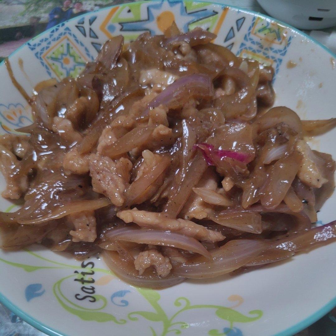 洋葱炒肉丝