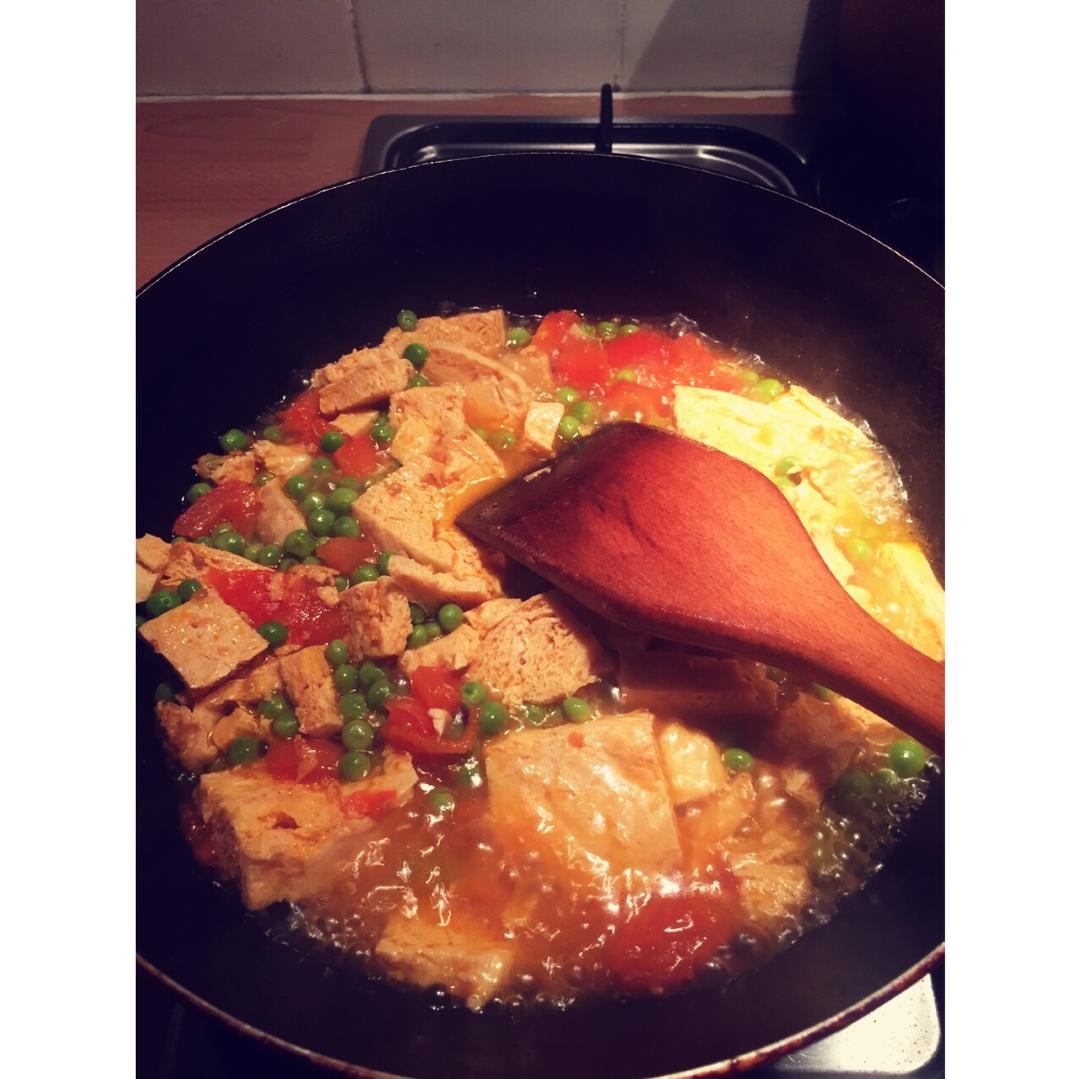 番茄烧老豆腐( Stewed Bean Curd with Tomato)