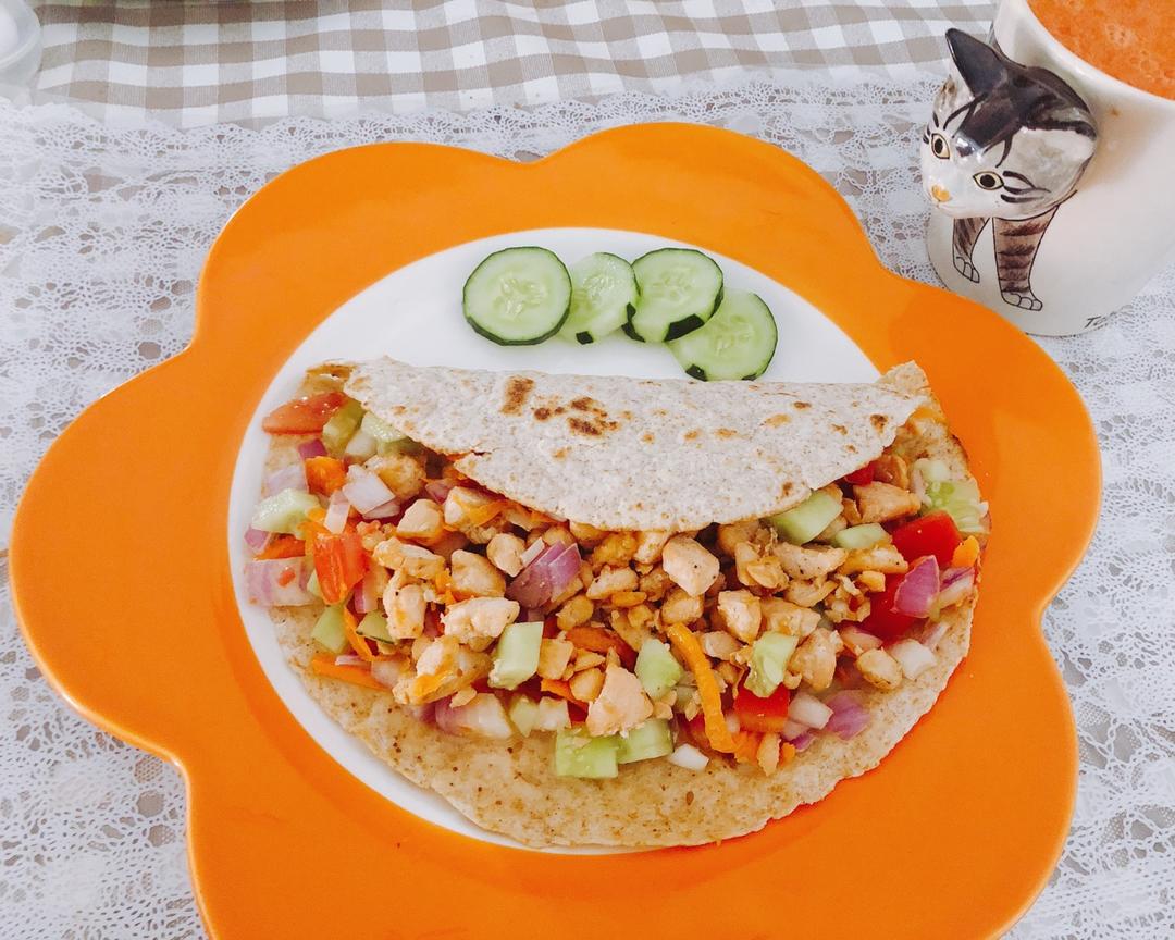 小羽私厨之三文鱼时蔬卷