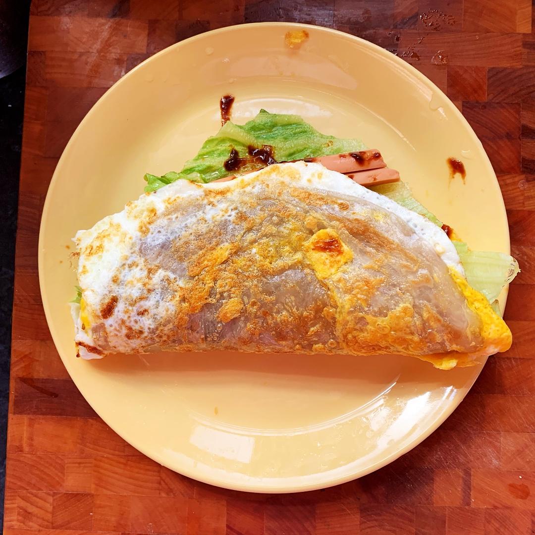 鸡蛋沾饼（灌饼简易版）