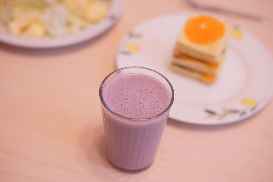 感受幸福从自制开始——紫薯燕麦豆浆