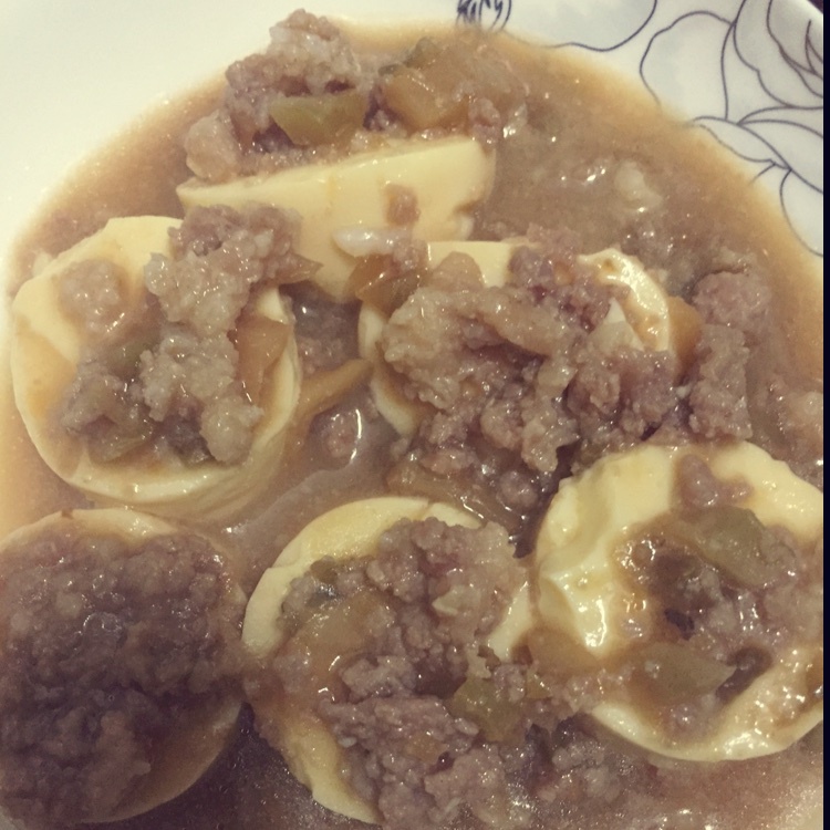 榨菜肉末蒸豆腐