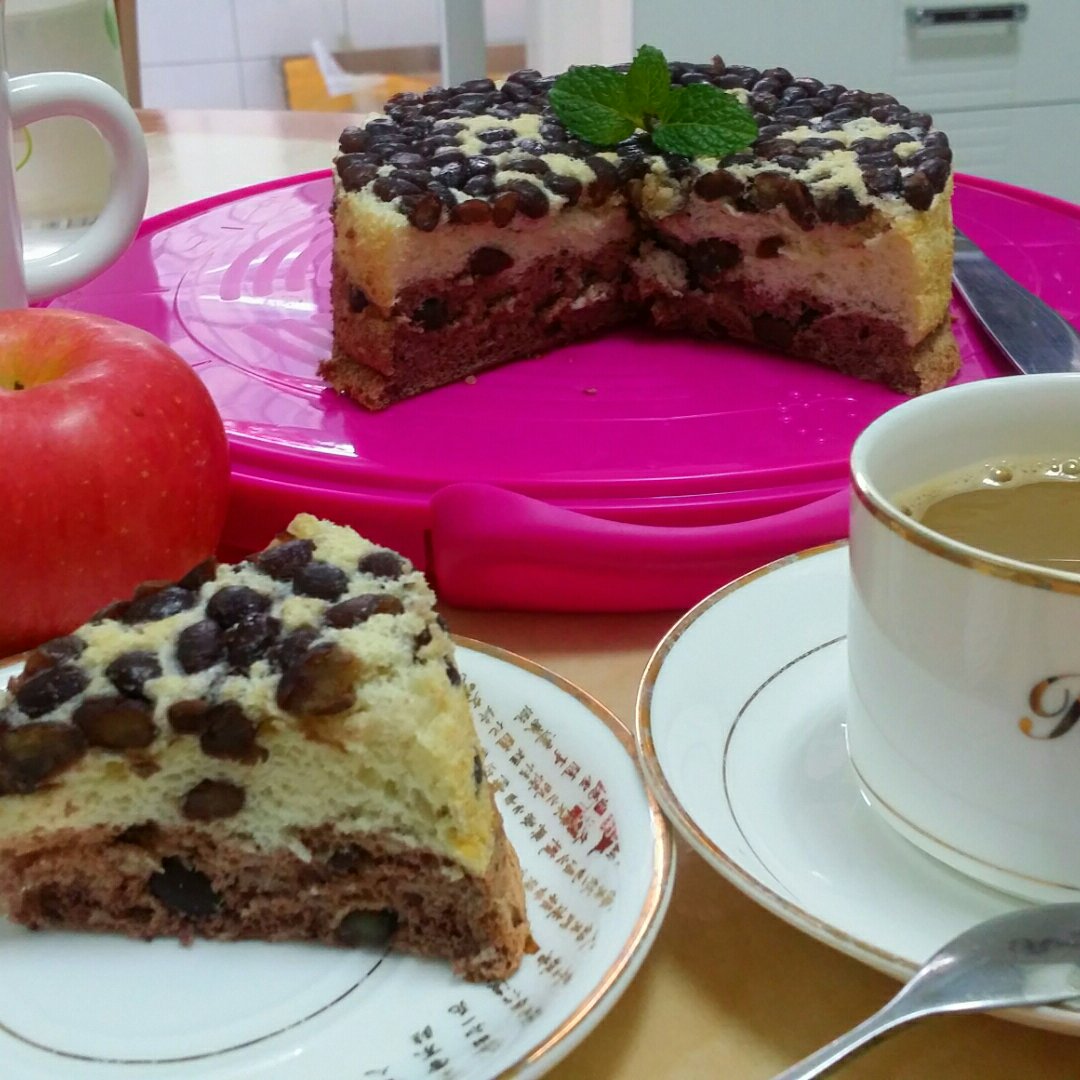 冬儿下厨房做的红豆巧克力天使蛋糕