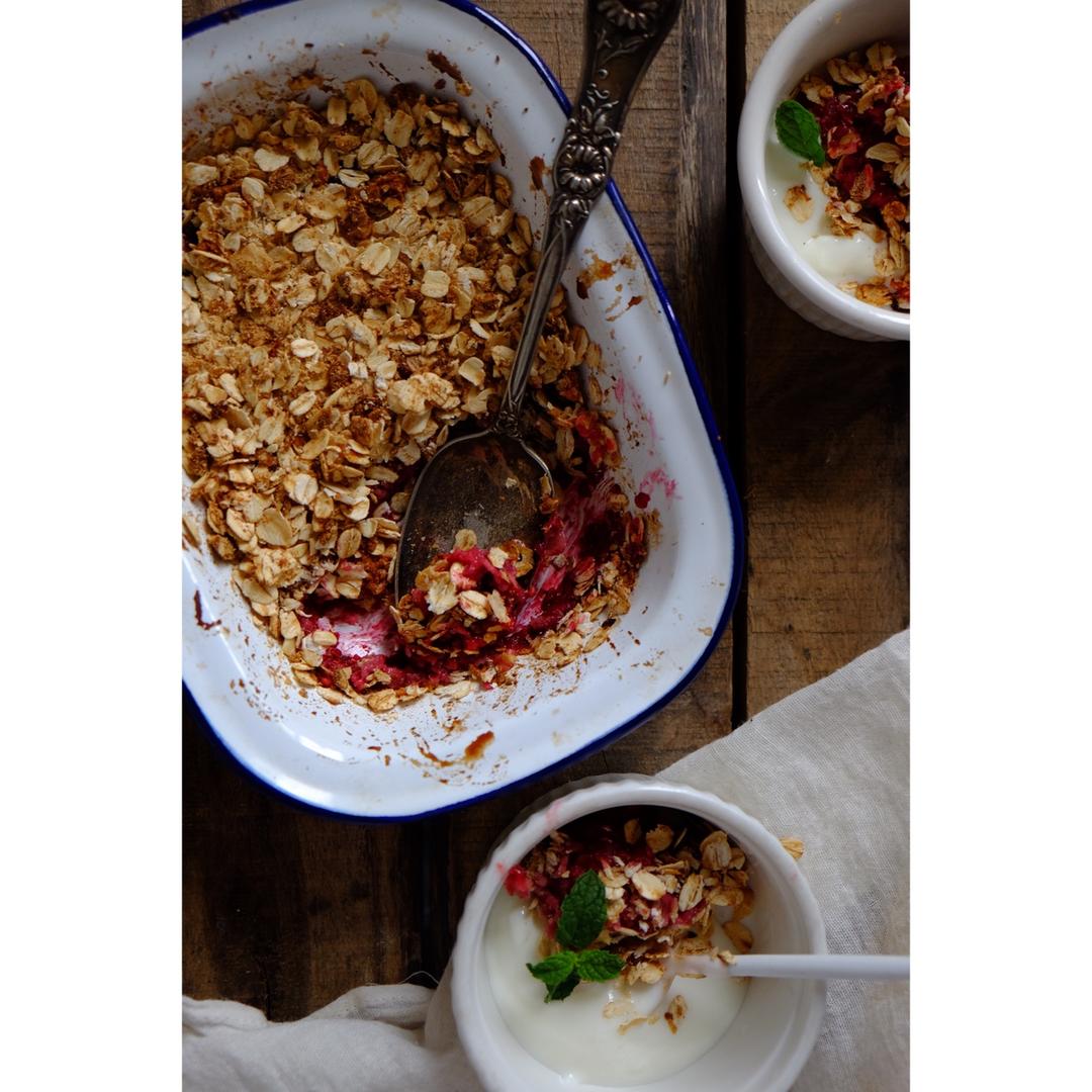 黄桃蓝莓燕麦脆丨健康·三餐