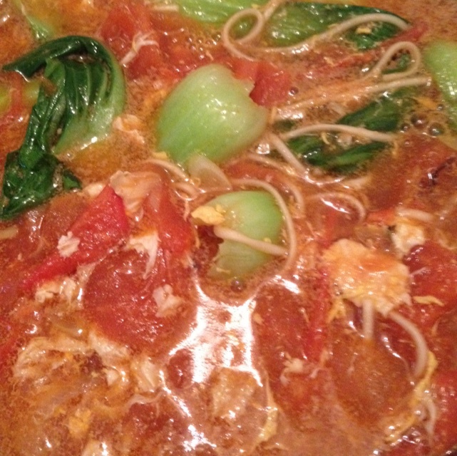 最家常的普通汤面——西红柿鸡蛋龙须面