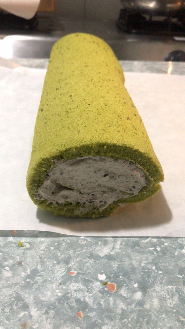 抹茶红豆蛋糕卷