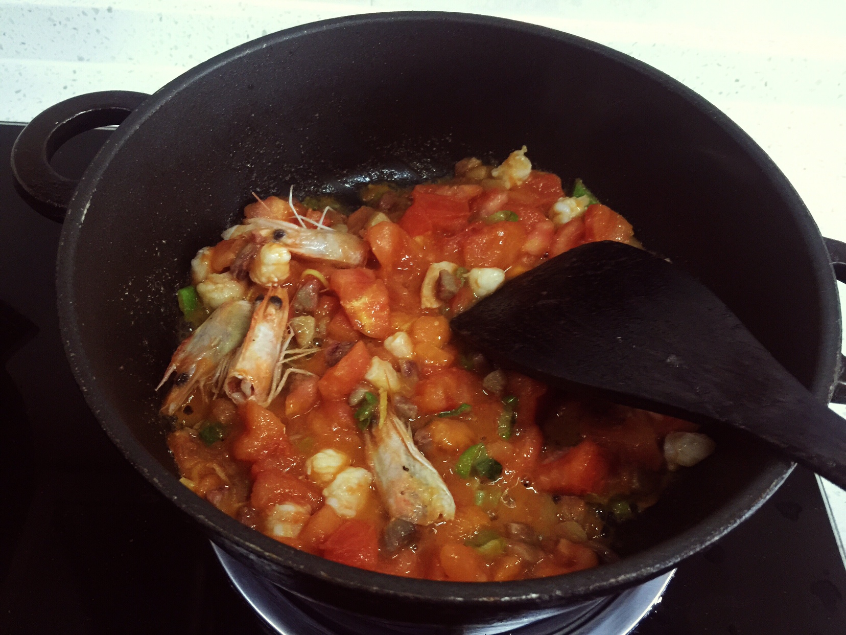 西红柿鲜虾海参疙瘩汤的做法 步骤5