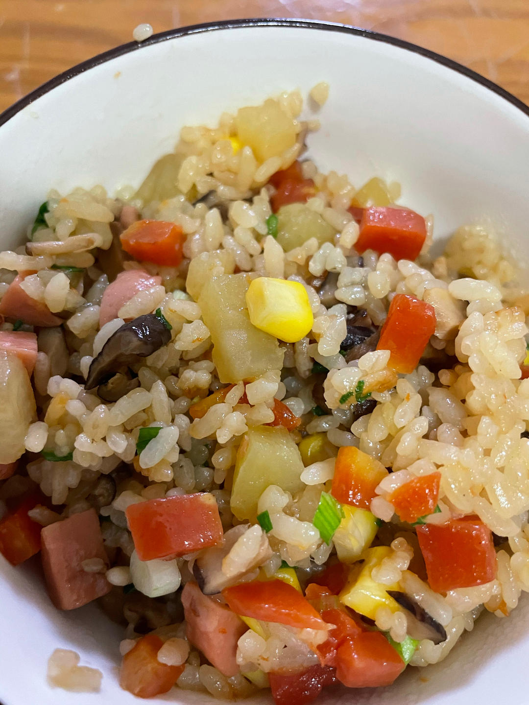 懒人必备～电饭煲腊肠焖饭