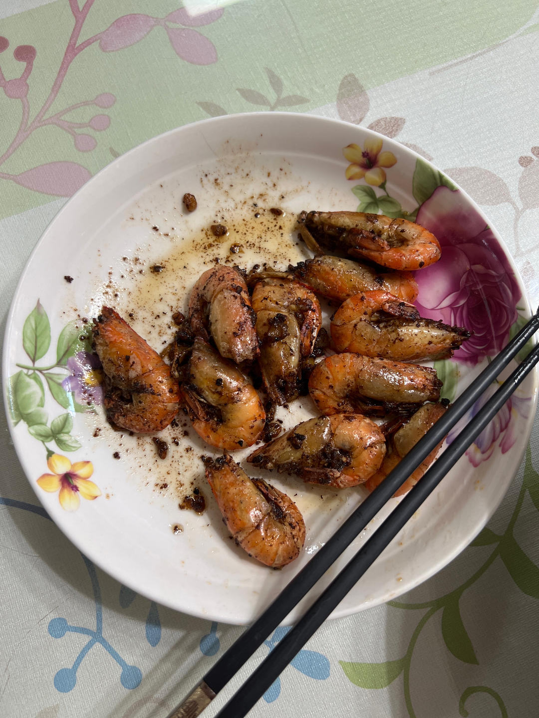 蒜香油焖大头虾