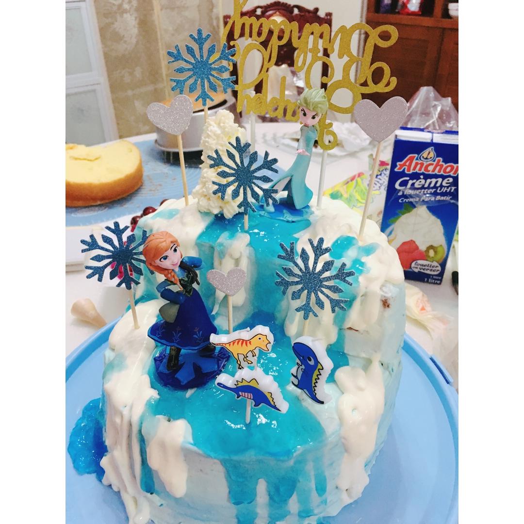 冰雪奇缘主题蛋糕