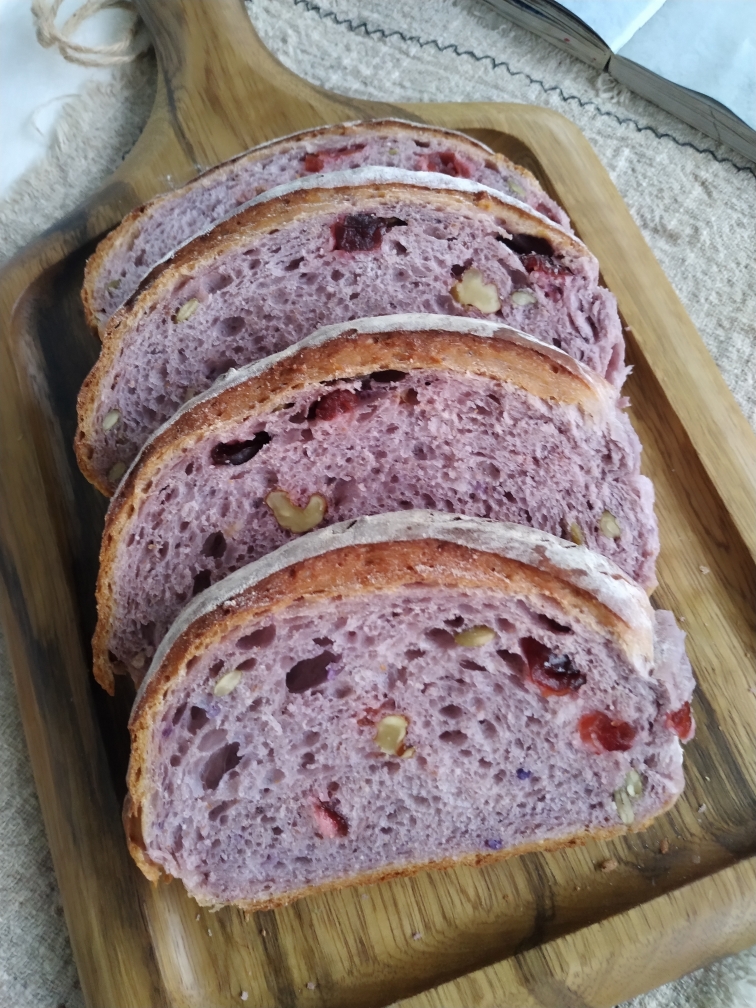 波兰种紫薯肉桂全麦欧包的做法