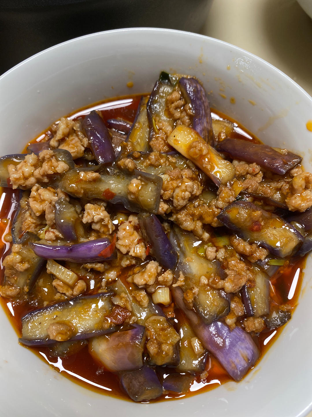 红烧肉沫茄子
