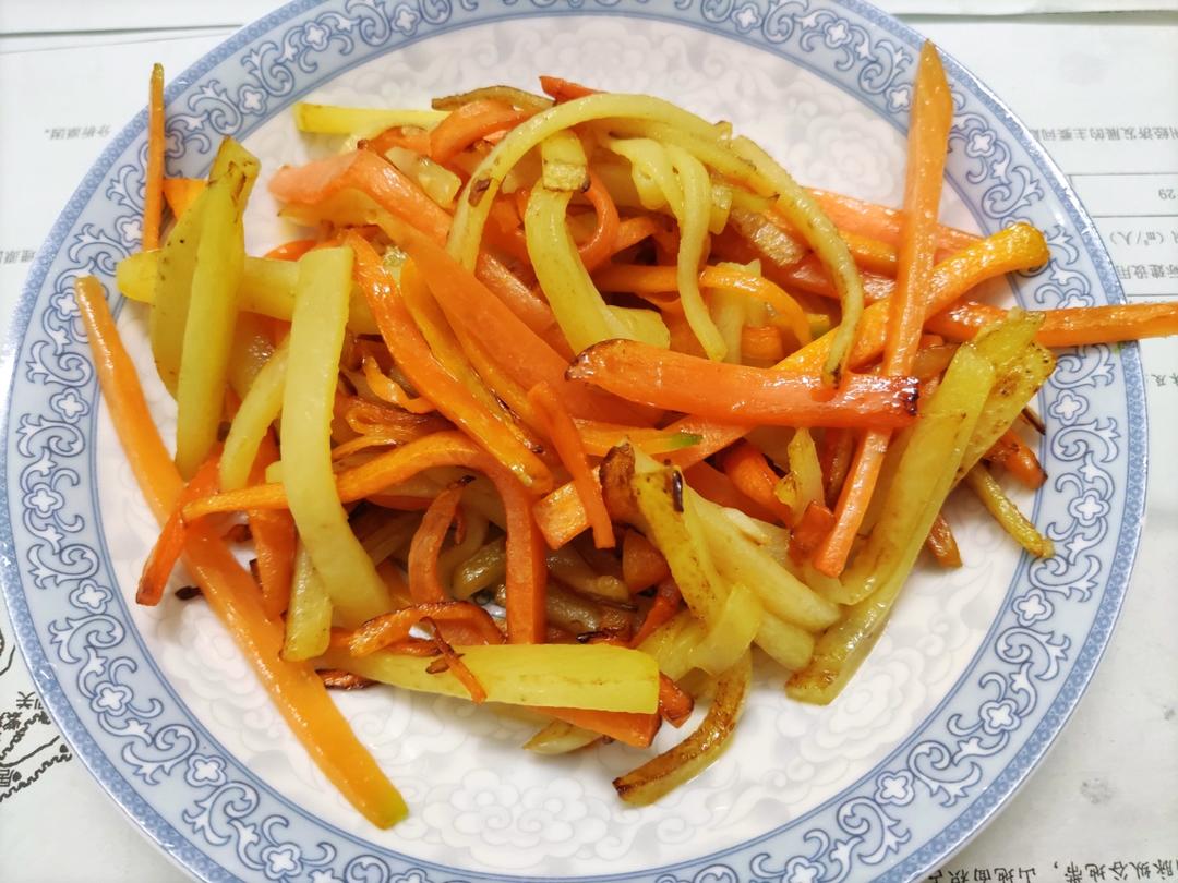 炒胡萝卜土豆丝