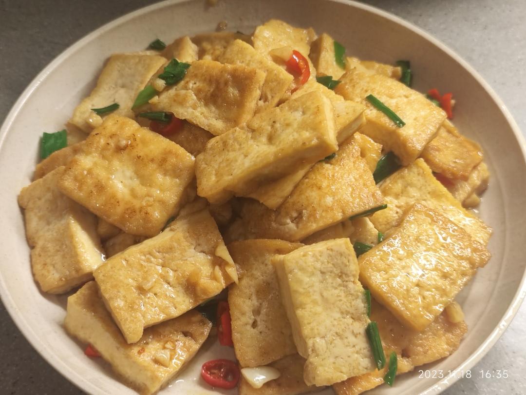 蒜香煎豆腐 炒鸡无敌美味