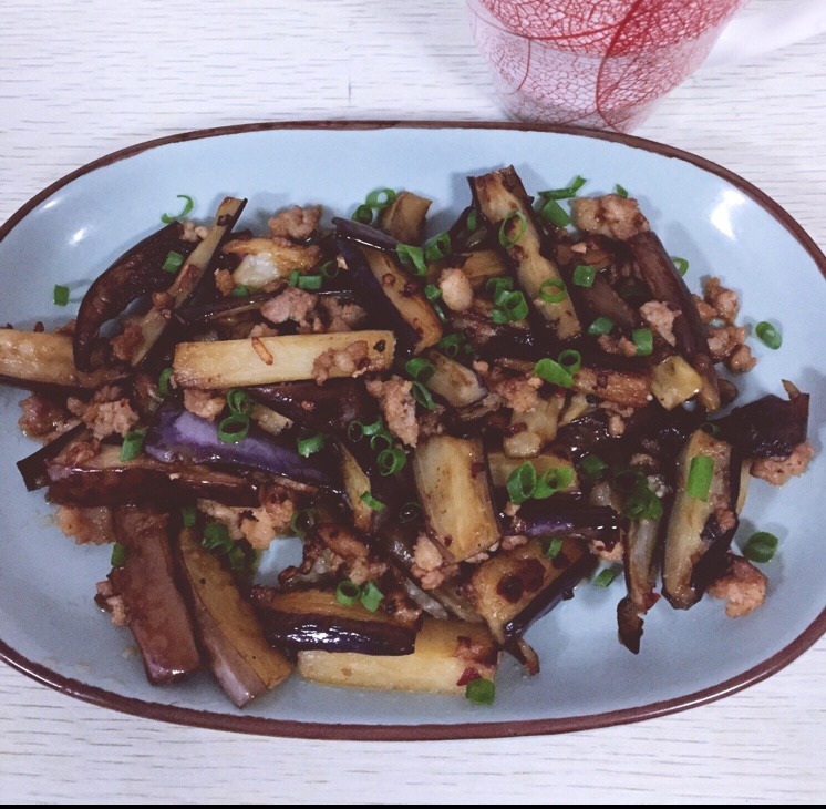 酱爆肉末茄子