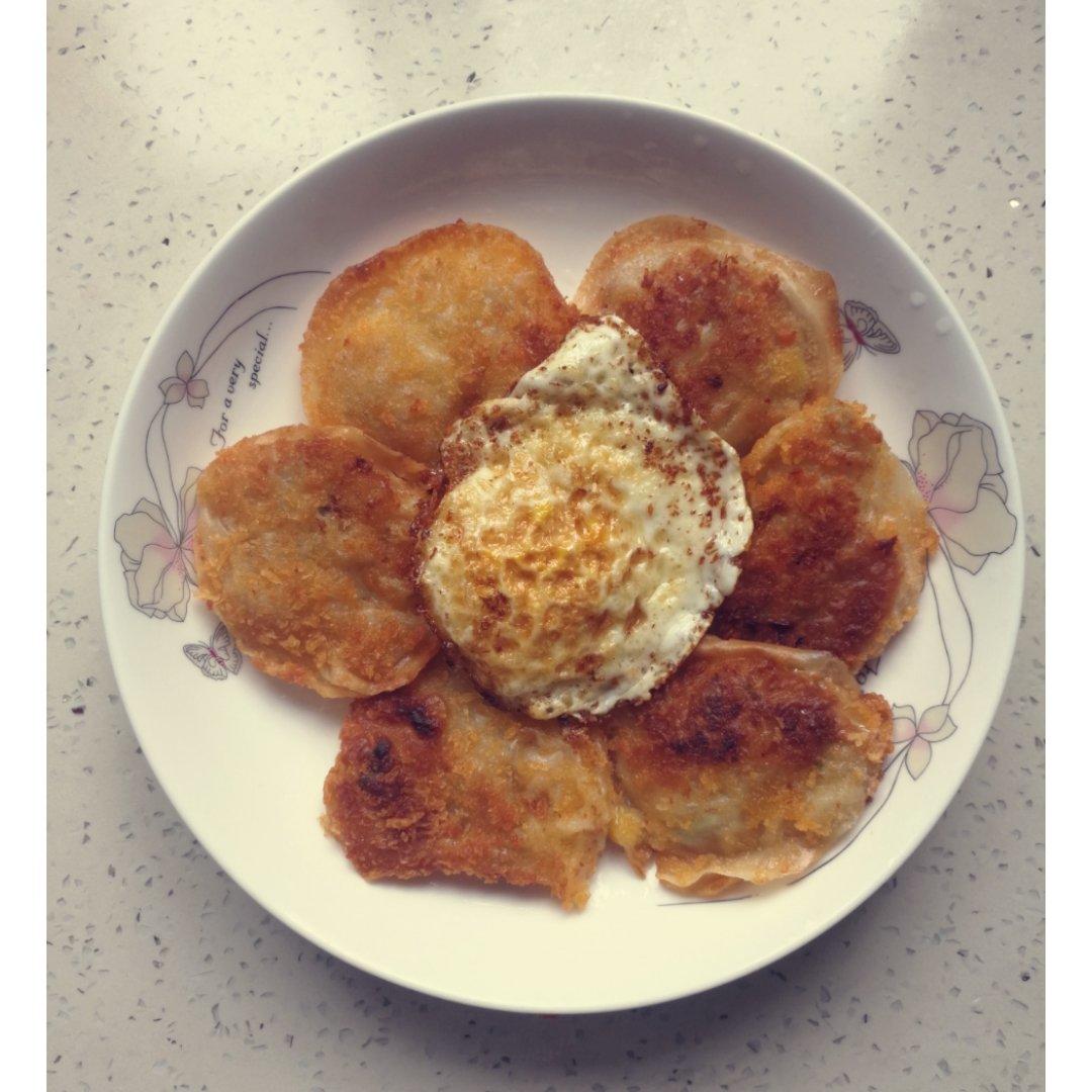 鸡蛋花蛤扇贝饼