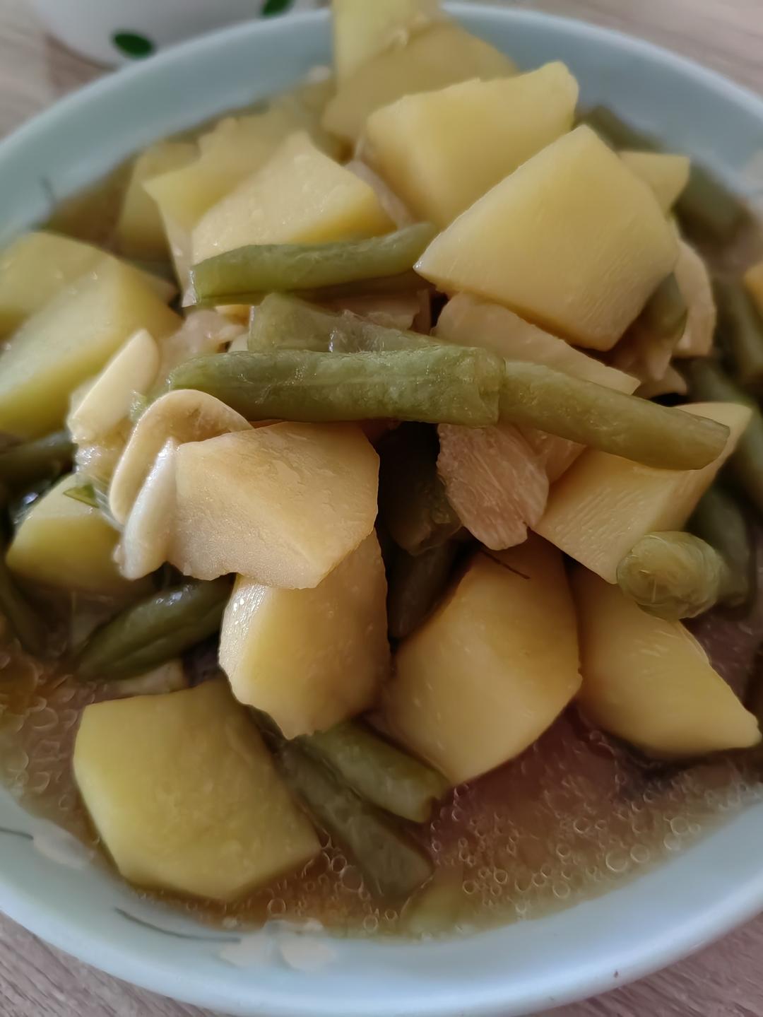 豆角炖土豆极简版💜