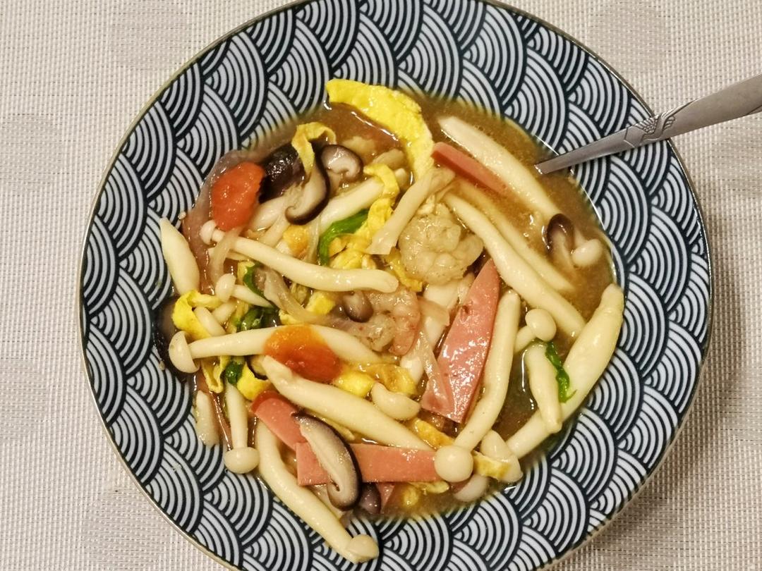 低卡减脂餐~三鲜菌菇汤