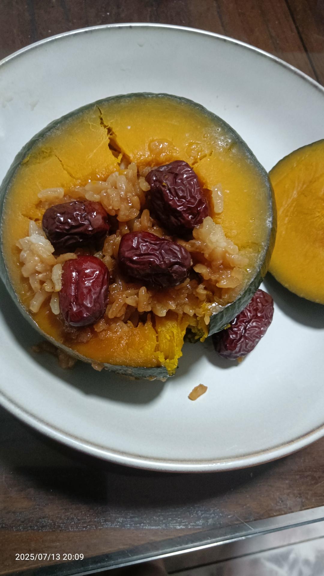 香甜软糯的贝贝南瓜糯米饭，巨美味～～