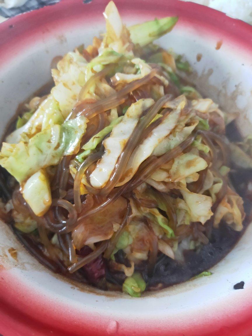 包菜炒粉条