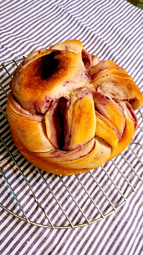 紫薯手撕面包（无需揉出膜）