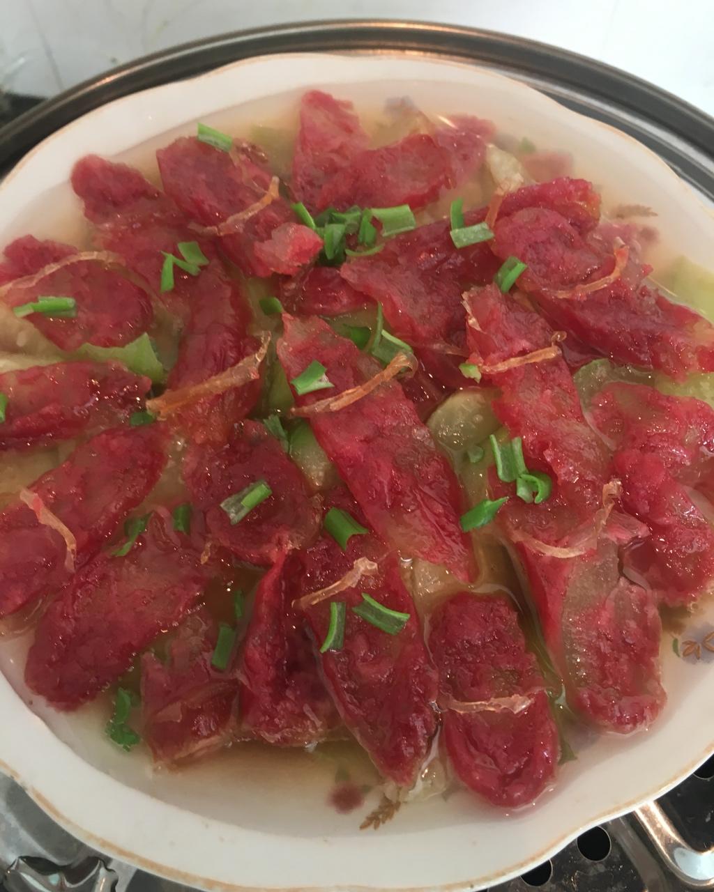 【丝瓜蒸香肠】鲜嫩美味傻瓜菜