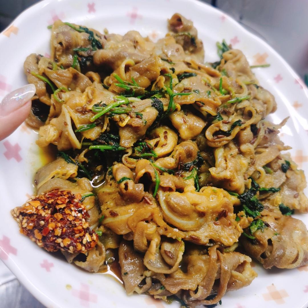 10分钟做好孜然羊肉卷