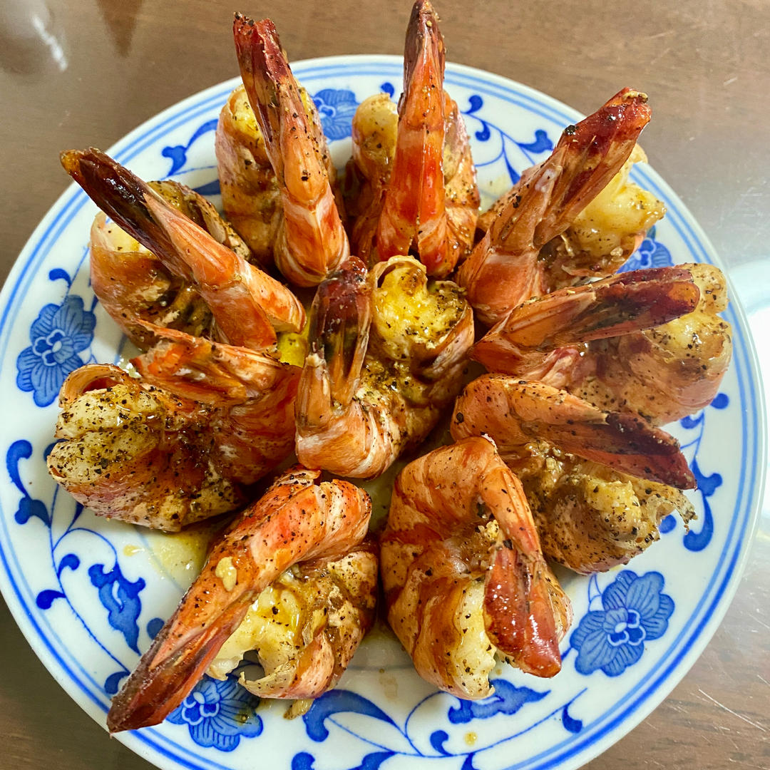 香煎黑虎虾
