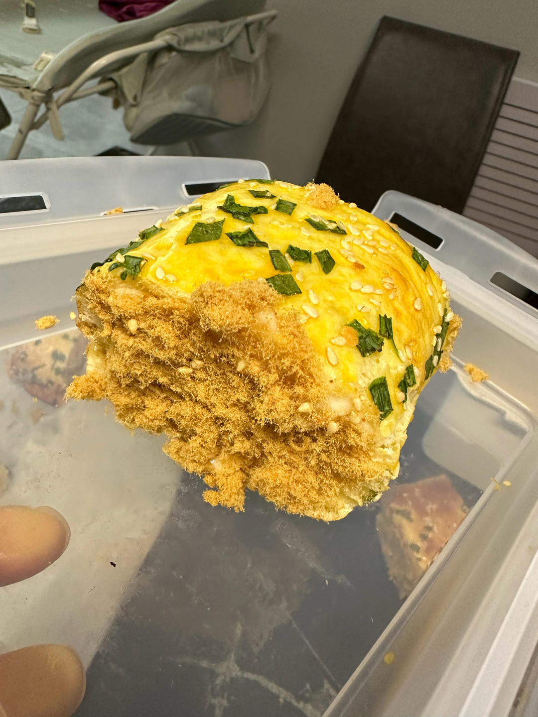 海苔香葱肉松面包卷（28cm方盘）