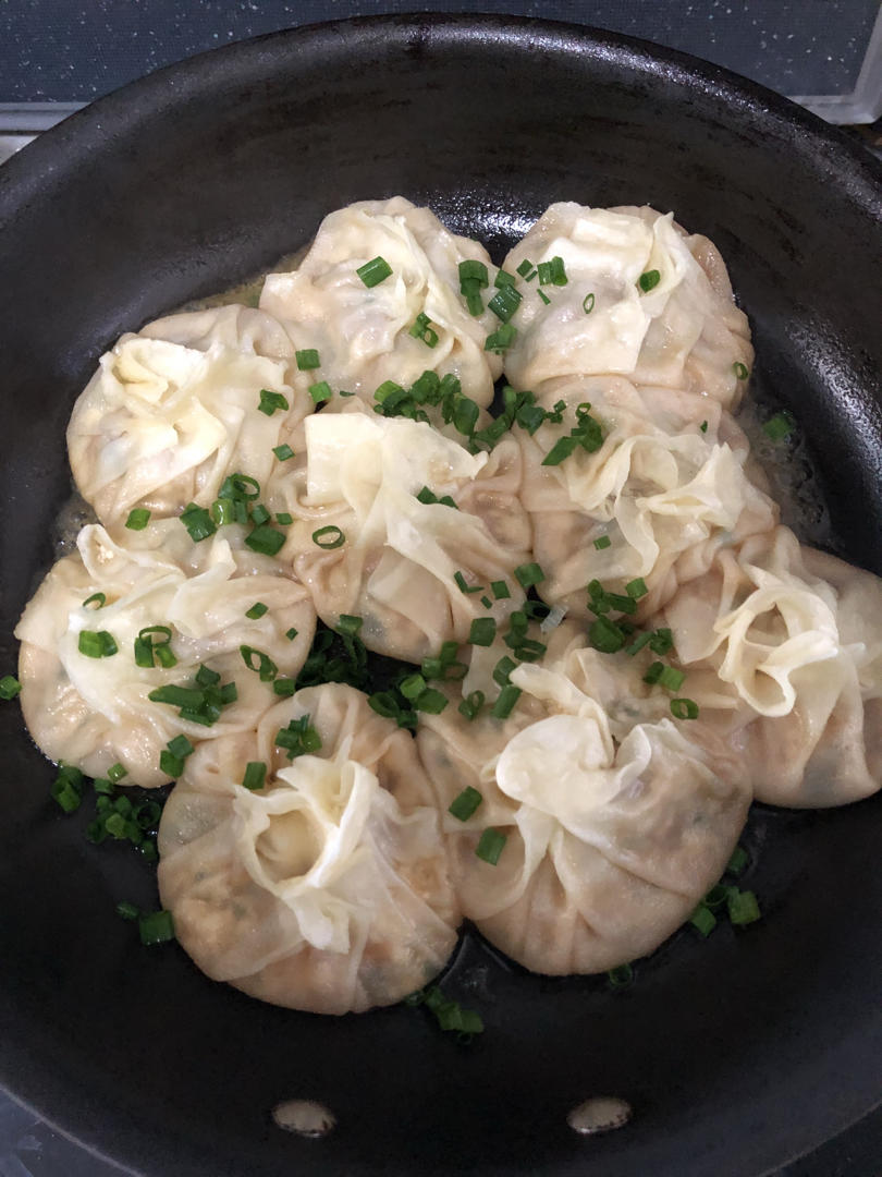 嵊州美食~生煎豆腐包（饺子皮版）