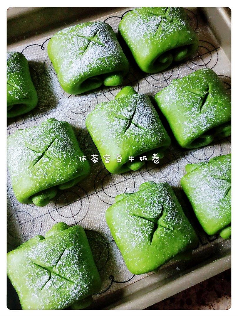 抹茶红豆牛奶卷（超好揉出手套膜的方子）