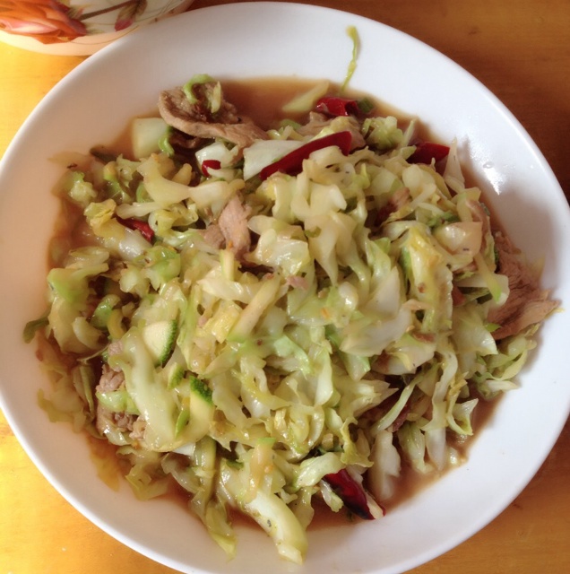 老干妈炒绿甘蓝