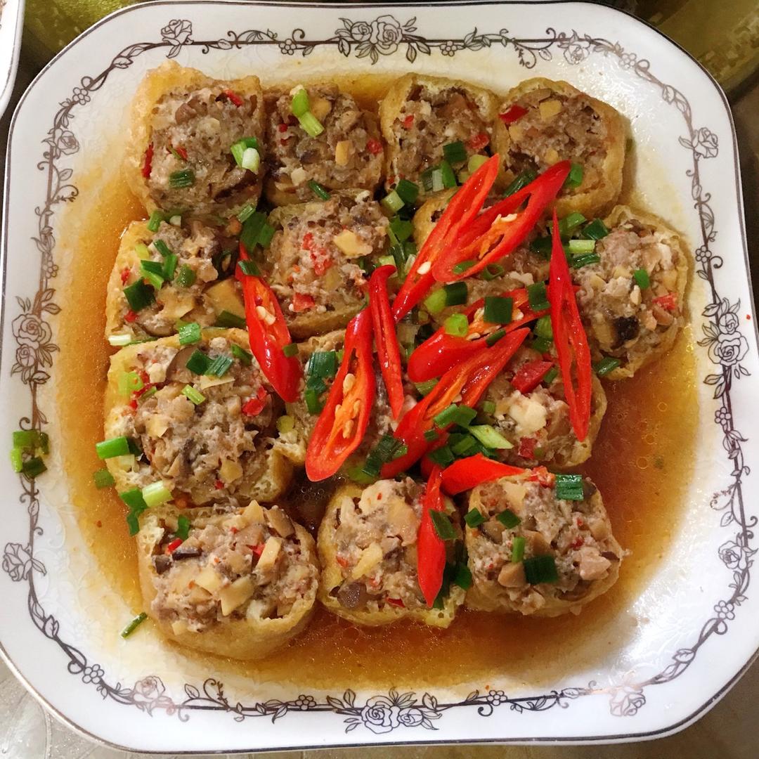 油豆泡塞肉