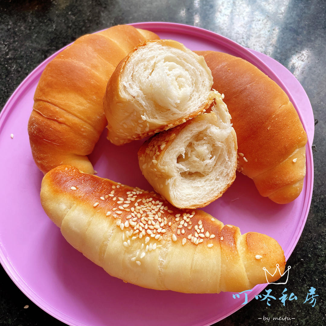 日式盐面包 日式盐可颂-（含整形小视频）