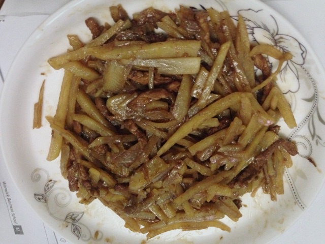 香辣酱炒土豆丝