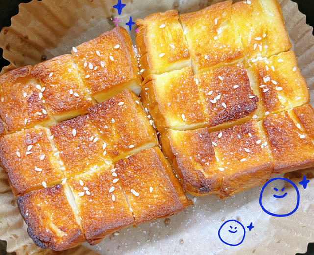 蜂蜜黄油烤吐司「空气炸锅」🍞超快手简单小甜品