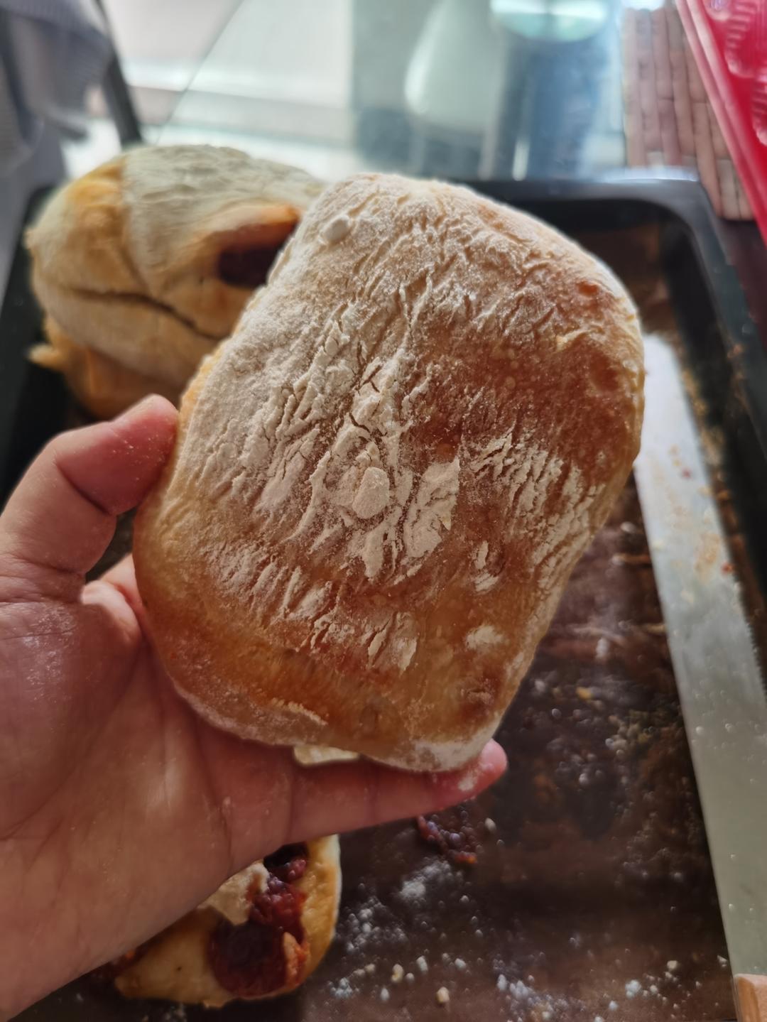 【ciabatta】家庭版恰巴塔，软乎乎的拖鞋面包