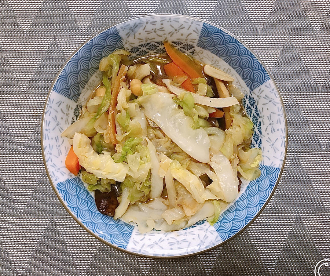 和风素菇鹰嘴豆滑蛋【健康一锅端】